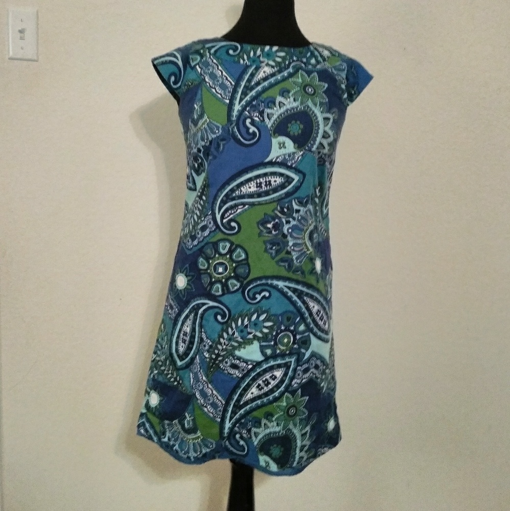 Ann Taylor Paisley dress 4P.  C